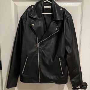 Mango MNG Girls Faux Leather Moto Jacket 13-14 Years 164CM